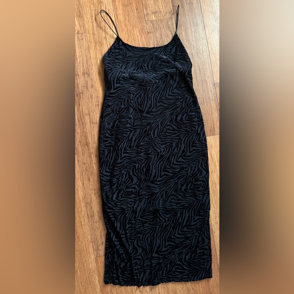 Black Zebra Print Dress
